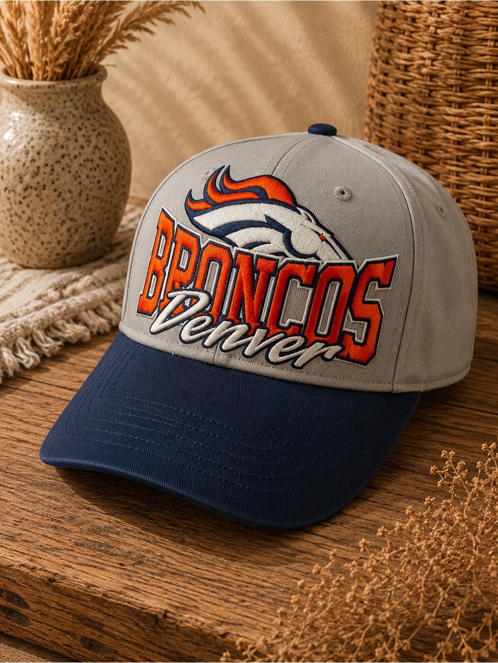 NFL Denver Broncos 9Fifty New Era Gray Logo Adjustable BaseBall Hat‎ Cap